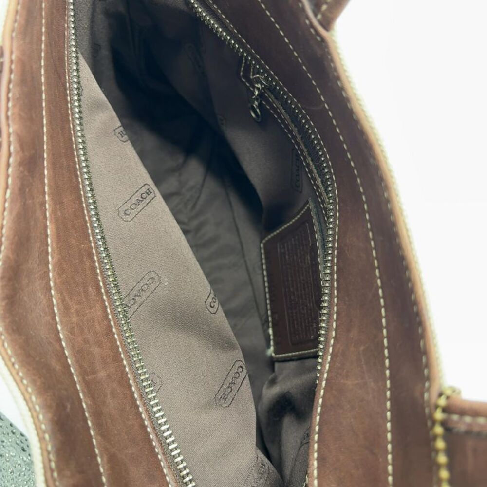 Coach Leather and Linen Tote - Picture 5 of 5